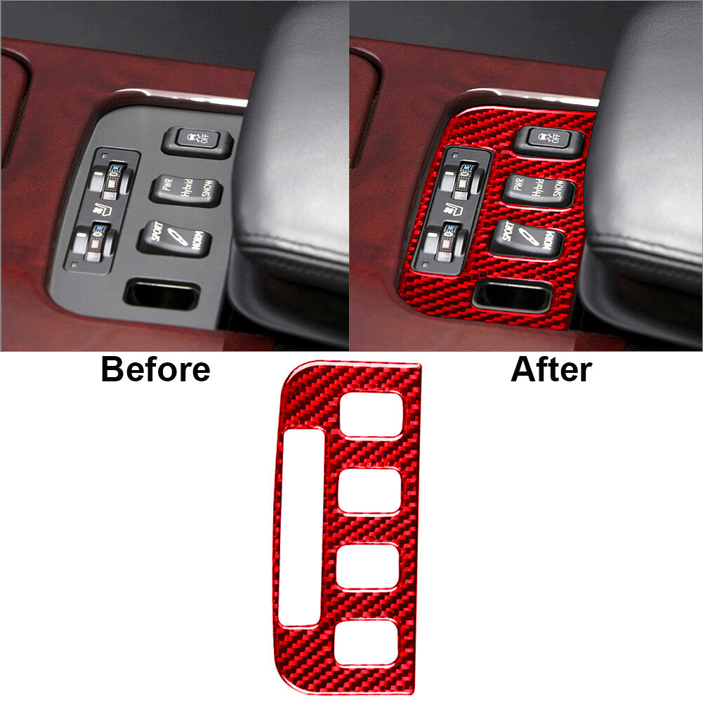 Red Carbon Fiber Interior Cover Trim Fit for Lexus GS 2006-2011