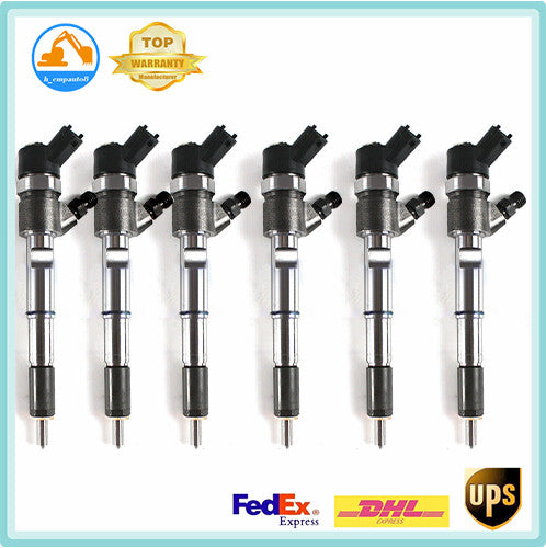 6x Fuel Injectors 0445110457 New for Iveco T4 T5 3.4L Diesel DHL UPS