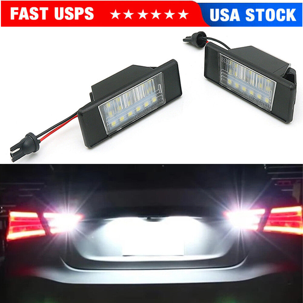 2Pcs Rear LED Number License Plate Light Lamp for Infiniti Q50 2013-2020 / for Nissan