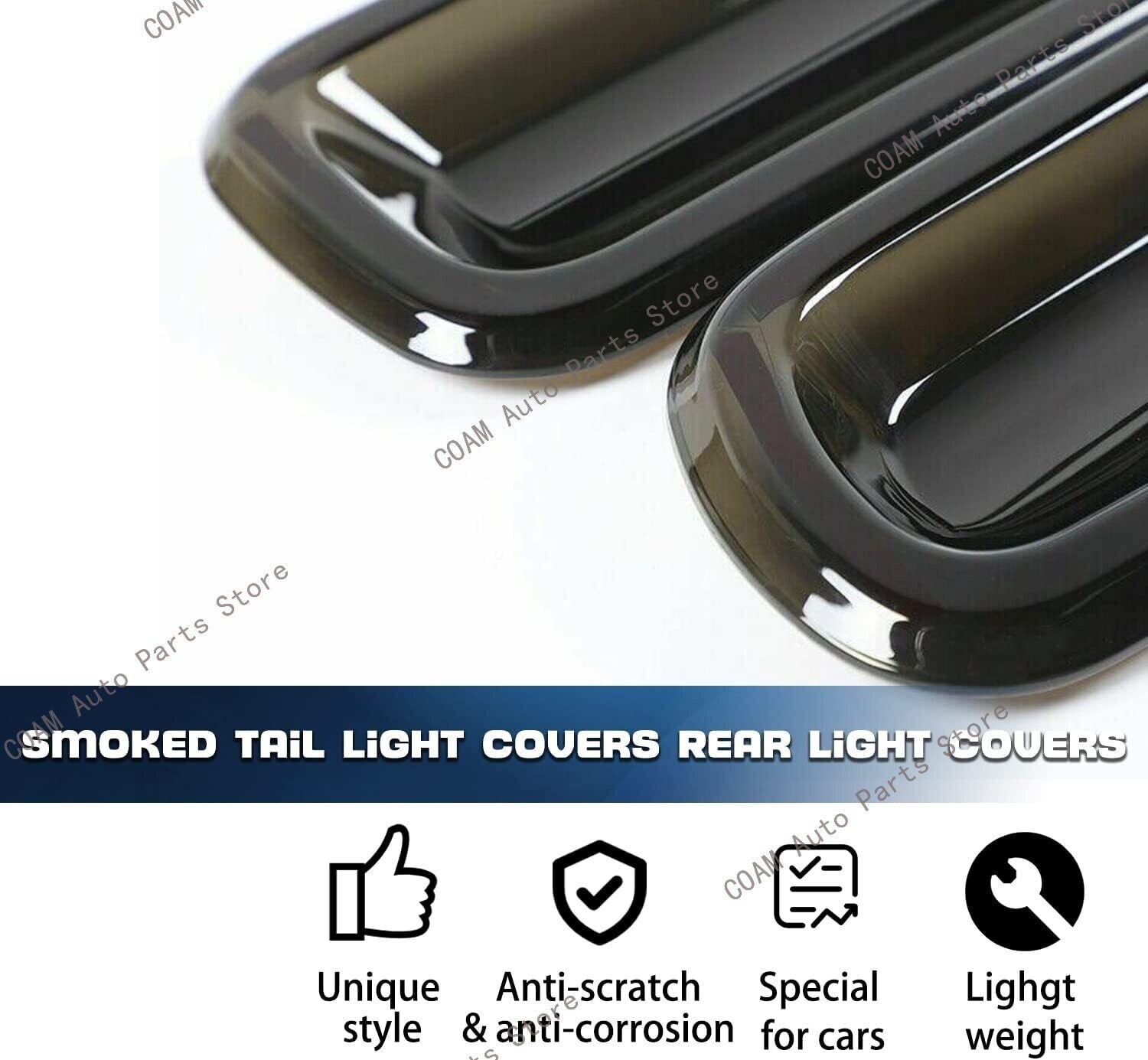 4-Piece Smoked Taillight Covers/Rear Light Protectors for Dodge for Challenger 2015-2022