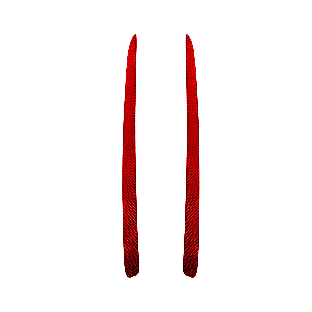 2pcs Red Carbon Fiber Rear Door Side Door Cover Trim for Dodge Durango 2014-2020