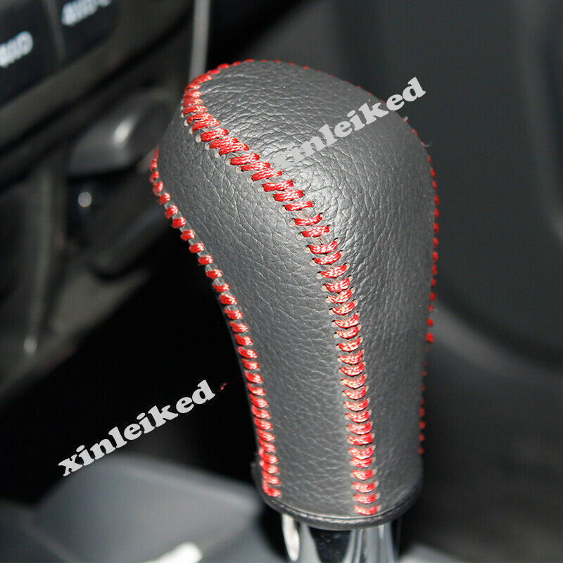 Fit for Hyundai Santa Fe 2006-2012 Leather Black Gear Shift Knob Cap Cover Trim