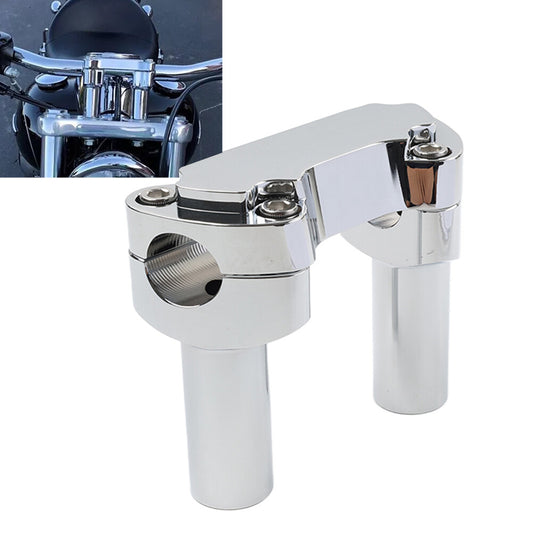 Chrome 3.5 Straight Handlebar Riser  Top Clamp for Harley Dyna Tour Road Glide