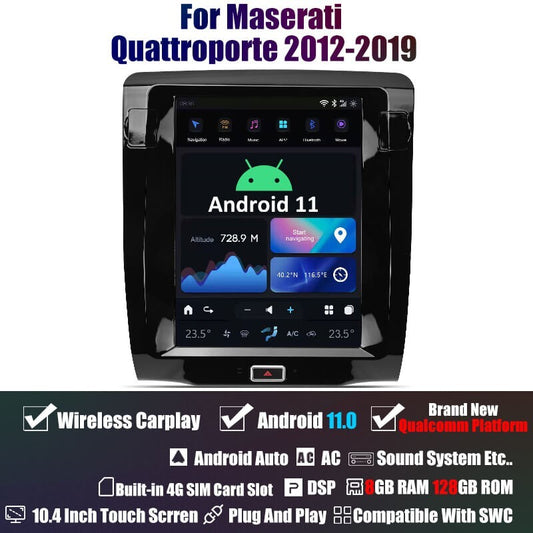 for Maserati Quattroporte 2013-2018 for Tesla 10.4 Radio 8+128G Vertical Screen GPS