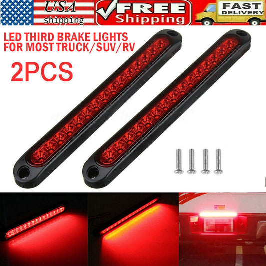 2x Universal 15LED 3rd Brake Light Car Rear Window High Mount Red Stop Tail Lamp