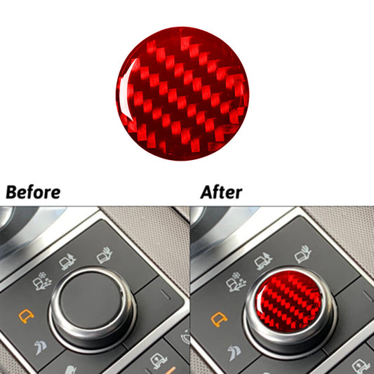 Red Carbon Fiber Shifter Panel Cover Trim For Land for Range Rover Sport 2014-2017