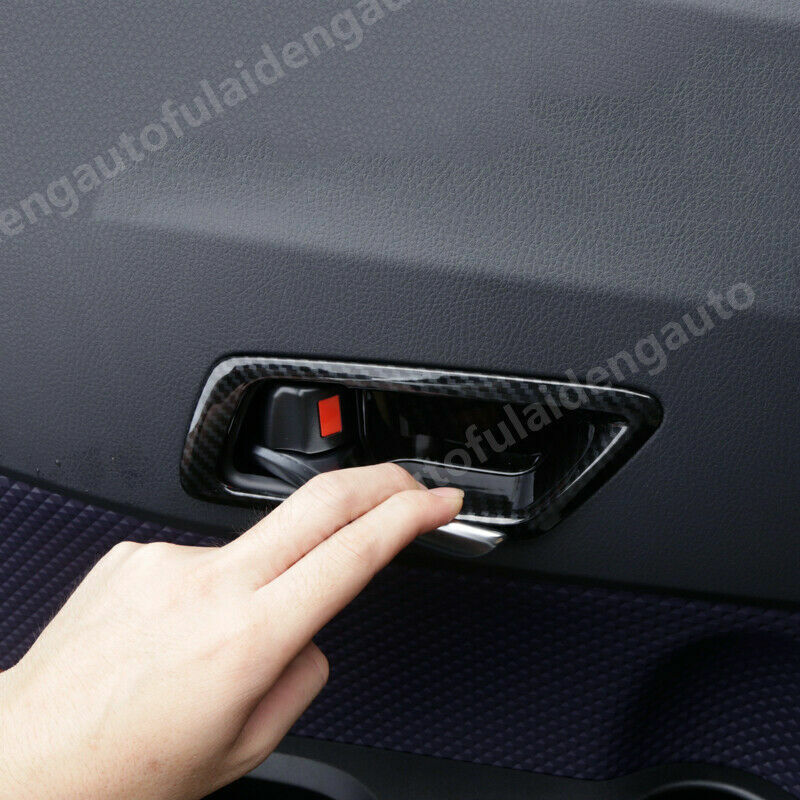 4P for Toyota C-HR CHR 2018-2021 Carbon Fiber Car Interior Door Bowl Cover Trims