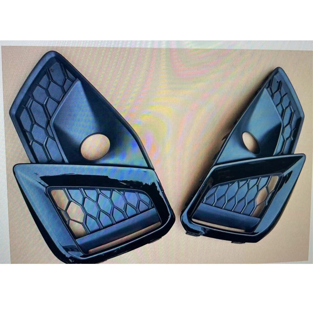 Front Fog Light Cover Fog Lamp Grilles Cover Fit for Audi A4/S4 2020-2023 Black