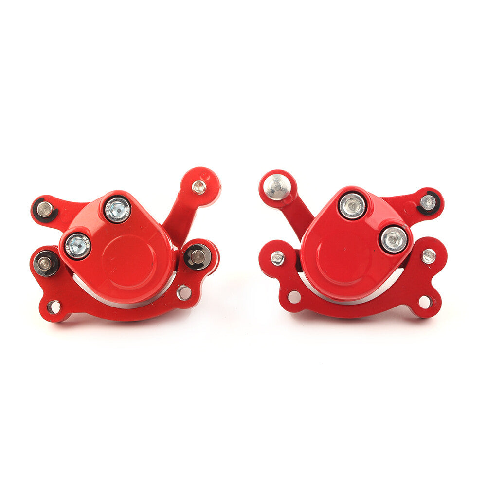 Front + Rear Disc Brake Caliper Pads Red for 47cc 49cc for Mini Pocket Bike ATV Quad