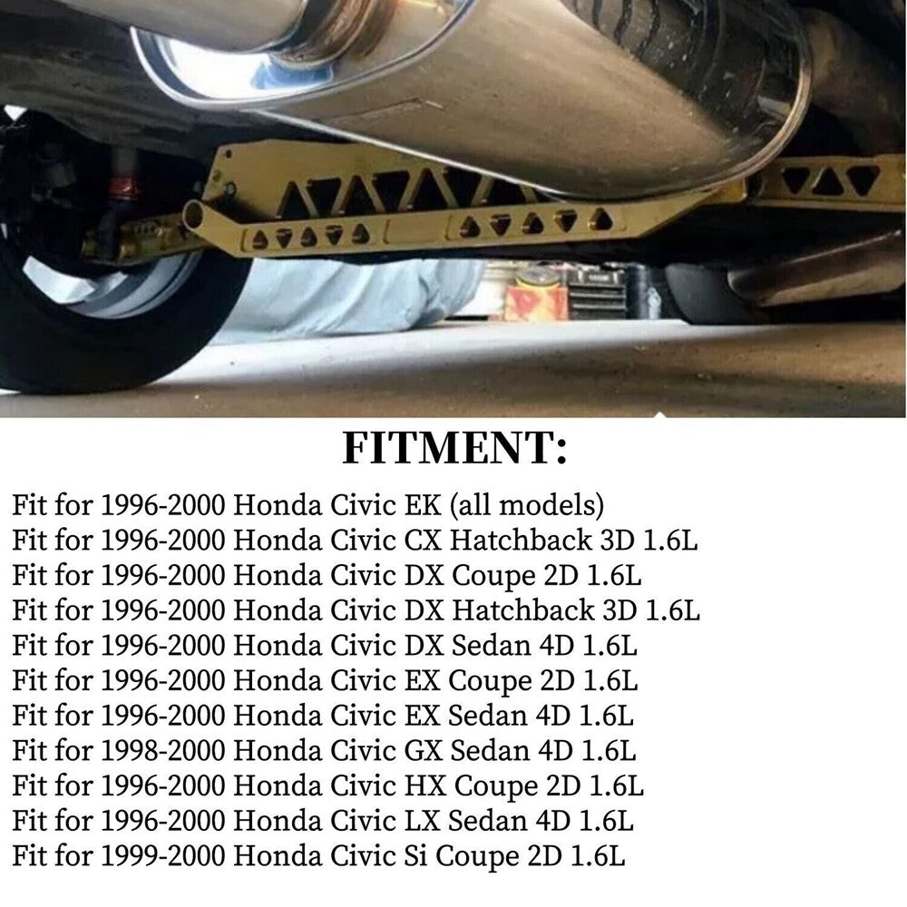 Silver Rear Lower Control Arms Subframe Brace Tie Bar for 96-00 for Honda for Civic EK