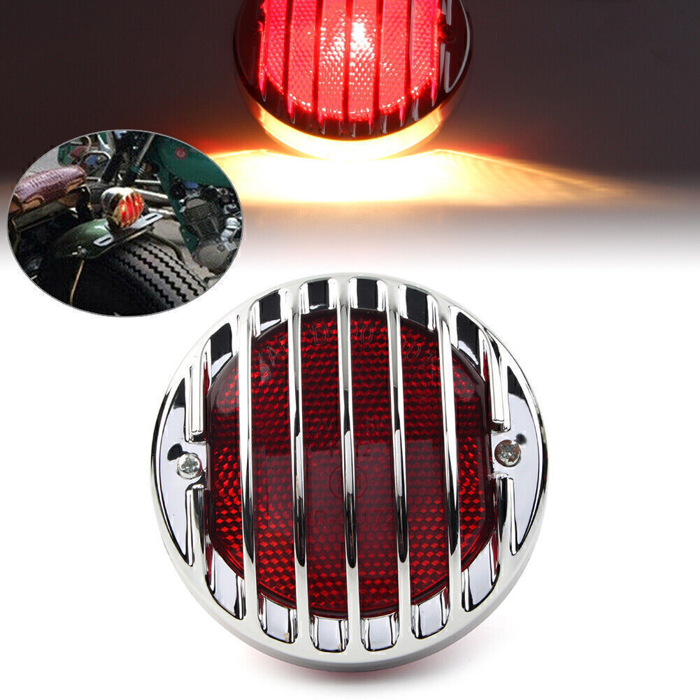 Chrome Tail Brake Light for Harley Bobber Rat Custom Chopper Hot Motorcycle